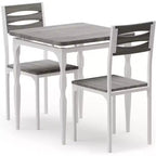 Ensemble de salle à manger 3 pièces pour petits espaces, table et 2 chaises à pieds en spirale, ensemble de table de cuisine compact pour appartements