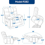 Fauteuil inclinable électrique double moteur avec massage et chaleur pour personnes âgées, grands fauteuils inclinables simples "Lazy Boy" avec télécommande