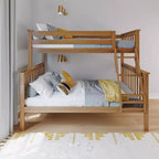 Max & Lily Lit superposé double sur toute la taille, Lits superposés en bois massif avec échelle pour enfants