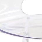 LeisureMod Bristol Ensemble de Salle à Manger 5 Pièces Table à Manger Ronde, 4 Chaises de Salle à Manger en Plastique Pieds Blancs