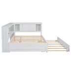 Lit de repos double avec étagères, chargement USB, lumières LED et lit gigogne simple