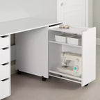 Table d'artisanat de couture Crea sur roues blanche - South Shore