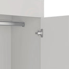 18.9 Armoire moderne à deux portes avec deux tiroirs inférieurs et tringle de suspension pour chambre à coucher