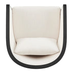 Fauteuil d'appoint en lin et rotin Tillman