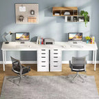 Bureau d'ordinateur Lantine avec 5 tiroirs, bureau moderne et simple de 119 cm pour la maison, le bureau et l'étude, idéal pour les petits espaces
