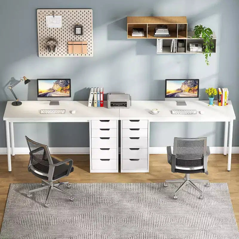 Bureau d'ordinateur Lantine avec 5 tiroirs, bureau moderne et simple de 119 cm pour la maison, le bureau et l'étude, idéal pour les petits espaces