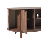 Meuble TV Middlebrook Modern Reeded de 60 po avec bords arrondis