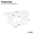 Table basse moderne Cloud avec plateau de 3,8 cm d'épaisseur, table d'appoint irrégulière de style crème avec pieds incurvés, table d'appoint au design unique