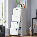 Moasis 51H Classeur Vertical à 4 Tiroirs Verrouillable pour Bureau à Domicile