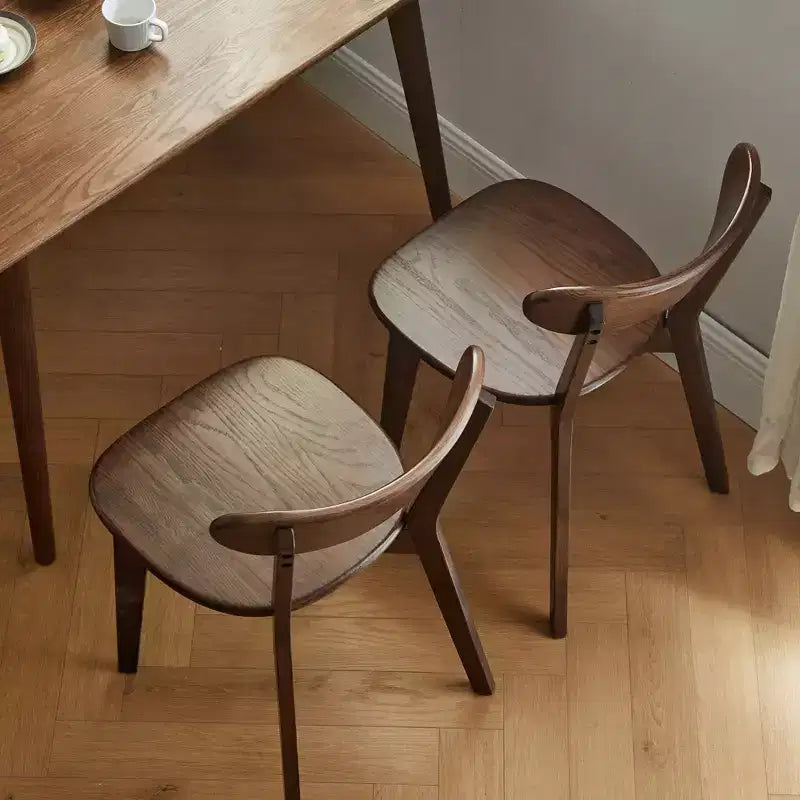 MAYEERTY Lot de 4 chaises de salle à manger en bois massif de chêne, chaises en bois pour cuisine, salle à manger, salon