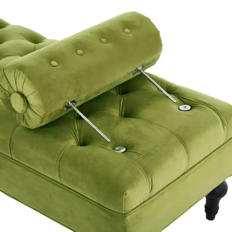 Banc de bout de lit moderne pour chambre à coucher, banc de fenêtre rembourré en velours avec 2 oreillers détachables pour salon ou entrée - Panipeachy