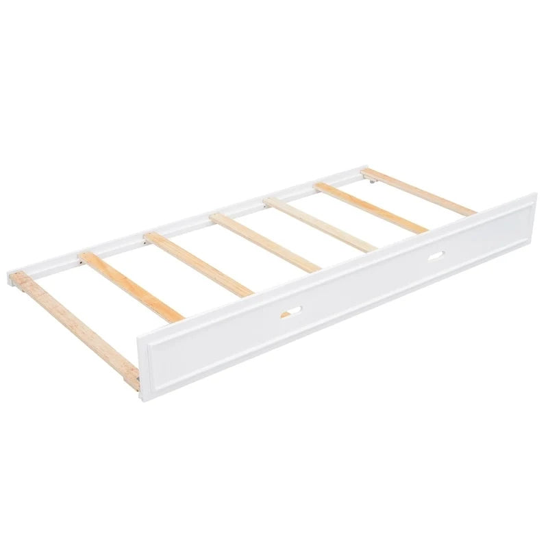 Lit de repos double avec étagères, chargement USB, lumières LED et lit gigogne simple
