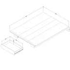 Lit plateforme double/grand Nordik Chêne de South Shore