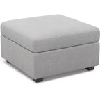 Module Pouf Ottoman Belffin en Chenille - Repose-Pieds de Rangement Modulaire avec Tissu Doux pour la Peau et Conception à Installation Rapide