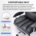 Efomao Chaise de Bureau Ergonomique 400 lbs, Grande Chaise d'Ordinateur en Cuir PU pour Personnes de Grande Taille, Fauteuil de Direction avec Repose-Pieds et Soutien Lombaire