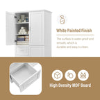 Armoire de rangement haute et large avec portes pour salle de bain/bureau