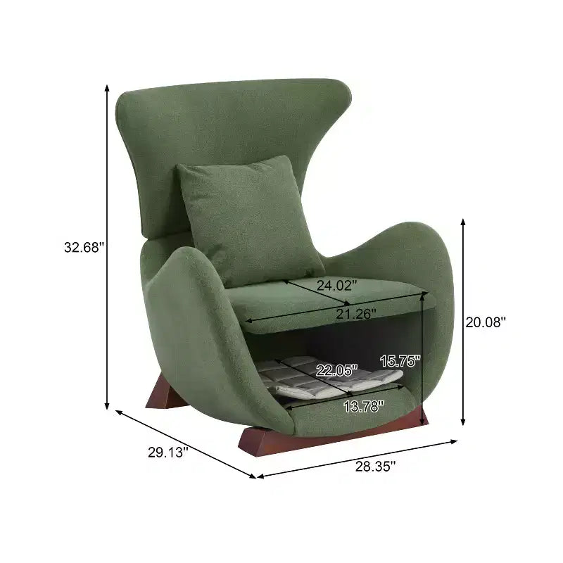 Christopher Knight Home Hudson Fauteuil d'appoint moderne rembourré en tissu avec niche pour animal de compagnie et espace de rangement