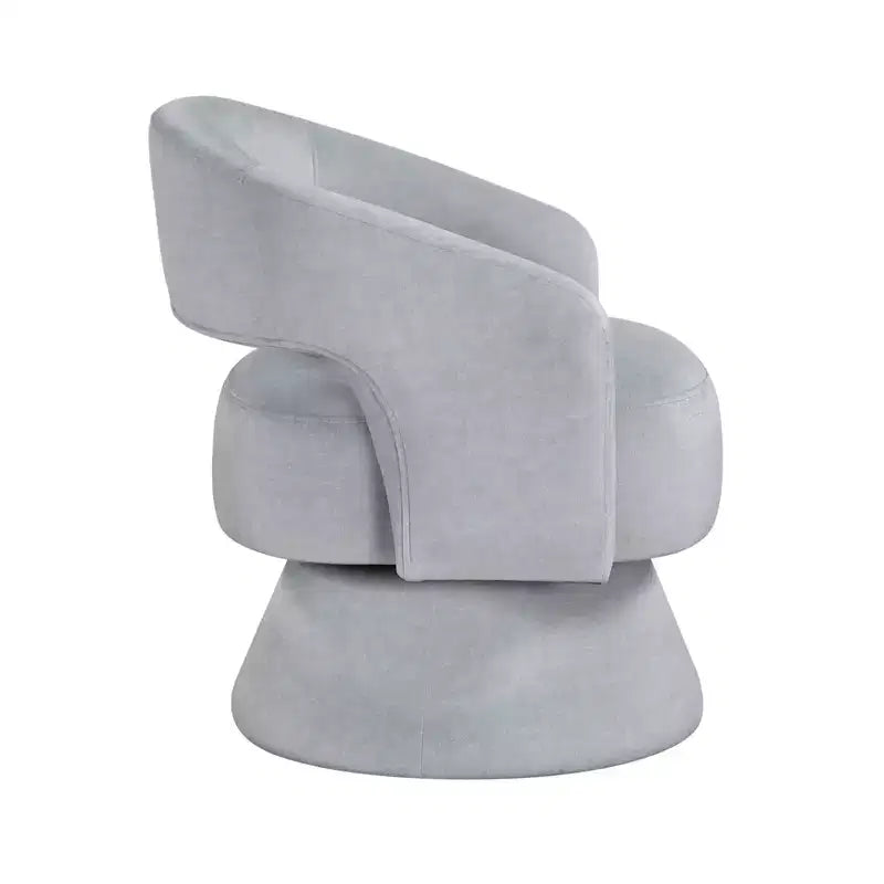 Fauteuil pivotant d'appoint de luxe moderne en velours GDFStudio Hudson