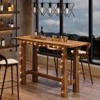 Table de pub en bois massif, hauteur bar, 63 pouces, pour cuisine, café ou restaurant