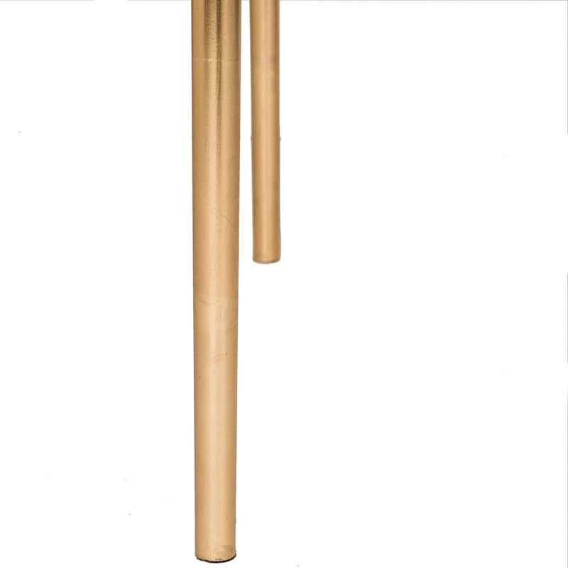 Table basse en feuilles d'or vieil or, 48 L x 24 P x 18 H
