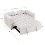 Canapé-lit convertible tufté à tiroir classique de 55 de largeur - 55L x 68P x 20H