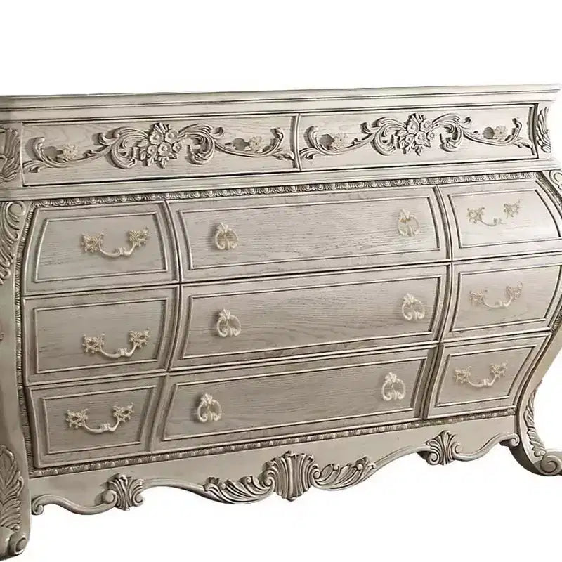 Commode finition blanc antique