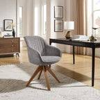 Fauteuil de bureau moderne pivotant avec pieds en bois