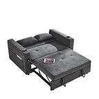 Canapé convertible 54 pouces avec lit gigogne, double assise, fonction relax