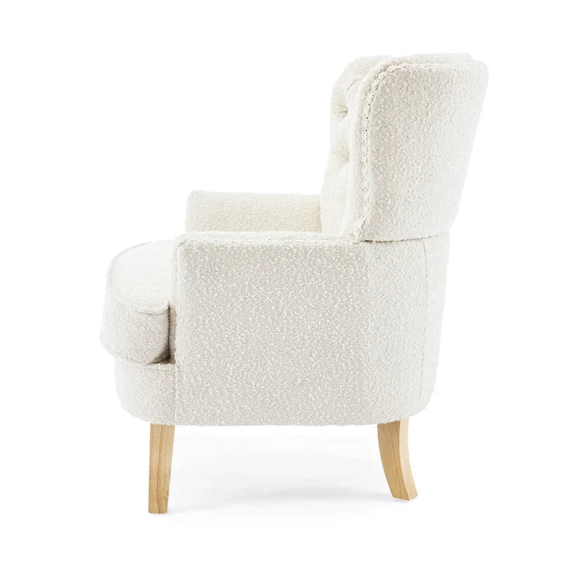 Fauteuil club Christopher Knight Home en boucle d'amande clouté