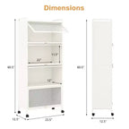 Meuble de cuisine Costway à 5 niveaux avec rangement, buffet mobile pour micro-ondes, portes basculantes, blanc/noir/gris/vert