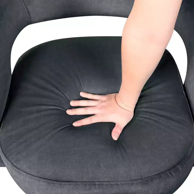 Fauteuil pivotant d'appoint de luxe moderne en velours GDFStudio Hudson