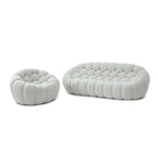 Canapé Bulle capitonné en tissu nid d'abeille 3D, 2 pièces, canapé 3 places et canapé simple pour salon
