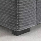 Canapé d'angle modulable en velours côtelé 106 avec accoudoir, rangement, porte-gobelets, chargeur USB et canapé modulaire surdimensionné confortable