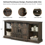 Meuble TV Cheminée de Ferme, Meuble Multimédia, Console Multimédia
