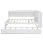 Lit de repos double avec étagères, chargement USB, lumières LED et lit gigogne simple