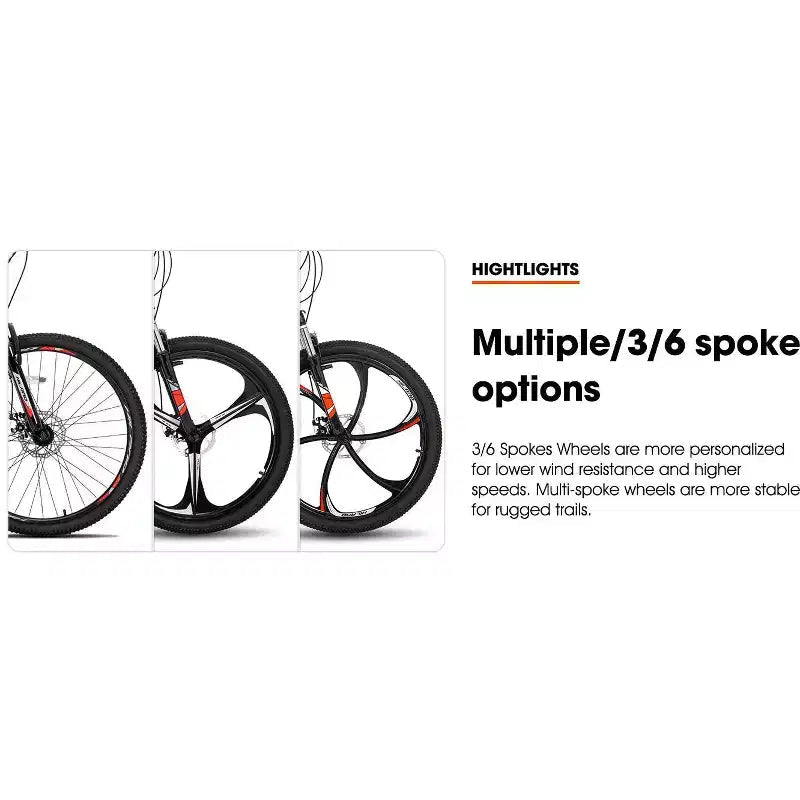 VTT HILAND 26 pour hommes et femmes, roues 3/6/multibranches, 18 vitesses