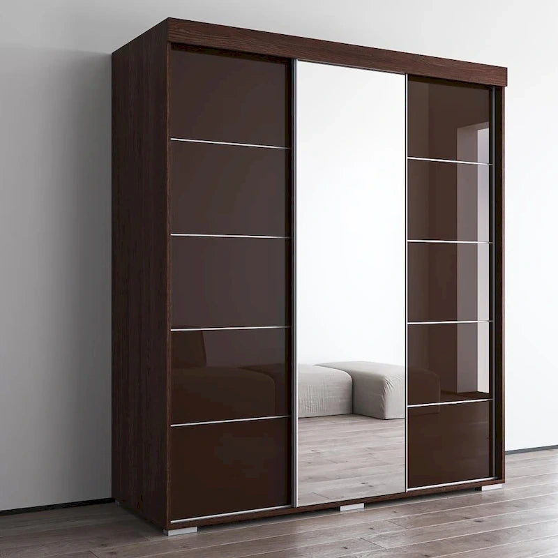 Armoire Aria moderne à 3 portes avec miroir