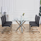 Chaises de salle à manger modernes en similicuir PU, lot de 4